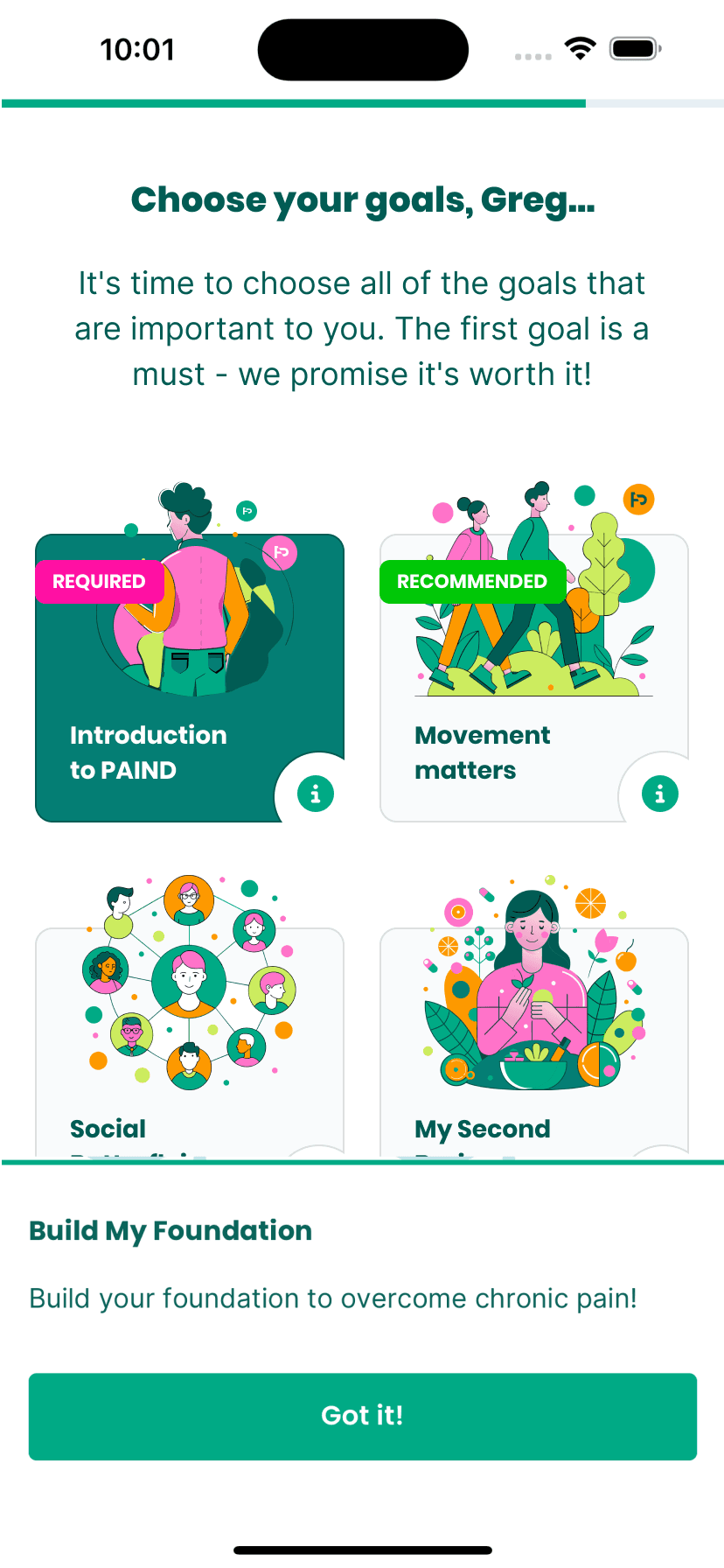 Expert created pain courses illustration